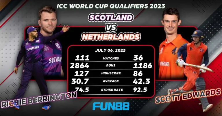 Netherlands vs Scotland Super Six July 6, 2023 Match 8, ICC World Cup Qualifiers Prediction