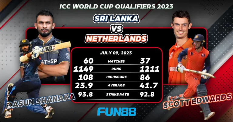 Sri Lanka vs Netherlands Super 6 Final Match July 9, 2023 ICC World Cup Qualifiers 2023